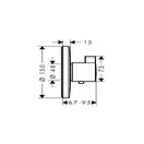 Термостат для душа Hansgrohe Ecostat S Highflow (цвет - хром) (15756000) фото 2 Aquada.com.ua
