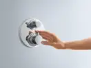 Термостат для душа с запорным вентилем Hansgrohe Ecostat S (цвет - хром) (15757000) фото 2 Aquada.com.ua