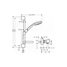 Hansgrohe Термостат для душа Ecostat Comfort с душевым гарнитуром Croma 100 Vario Combi 0,65 см (27034000) фото 2 Aquada.com.ua