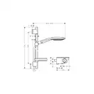 Душевой гарнитур с термостатом Hansgrohe Raindance Select (белый/хром) (27036400) фото 2 Aquada.com.ua