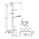 Душевой набор Hansgrohe Ecostat Select/Raindance E120 3jet, хром/белый (27039400) фото 5 Aquada.com.ua