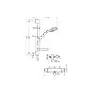 Душевой гарнитур с термостатом Hansgrohe Croma 100 Multi (27086000) фото 4 Aquada.com.ua