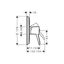 HANSGROHE Смеситель для душа однорычажный, с рычаговой рукояткой, СМ, хром/под золото Metropol Classic (31365090) фото 2 Aquada.com.ua