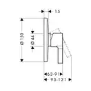 Змішувач для душа Hansgrohe Metris S (31665000)