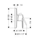 Смеситель для душа, однорычажный Hansgrohe Talis E (цвет - хром) (31666000) фото 2 Aquada.com.ua