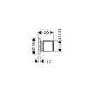 Запорный вентиль Hansgrohe (цвет - хром) (31677000) фото 2 Aquada.com.ua