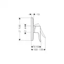 Смеситель для душа Hansgrohe Metris (цвет - хром) (31685000) фото 3 Aquada.com.ua