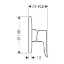 Смеситель для душа Hansgrohe Metris (цвет - хром) (31686000) фото 2 Aquada.com.ua