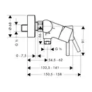 Смеситель для душа Hansgrohe Talis S2 (цвет - хром) (32640000) фото 2 Aquada.com.ua