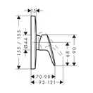 HANSGROHE Logis Внешняя часть смесителя для душа, хром (71605000)
