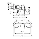 HANSGROHE Talis E Смеситель для душа, однорычажный (71760000) фото 2 Aquada.com.ua