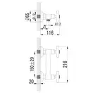 IMPRESE RALSKO NEW двухвентильнный смеситель для душа,хром (15240NEW) фото 2 Aquada.com.ua