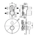 Paffoni Light Змішувач для душу, 3 виходи, хром (LIG019CR)