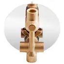 Змішувач прихованого монтажу для душу Qtap Kralovice 6229103GC для двох споживачів (QTKRL6229103GC)