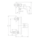 VOLLE ORLANDO смеситель для душа, хром, 35 мм (15193100) фото 2 Aquada.com.ua