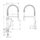 Смеситель для кухни, выдвижной гибкий излив Axor Citterio (39840000) фото 5 Aquada.com.ua
