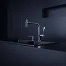 Змішувач для кухні Axor Citterio Select 230 2jet з витяжним виливом Sbox, хром (39862000)
