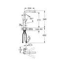 Смеситель для кухни Grohe Essence DN 15 (цвет - тёмный графит, матовый), с выдвижной лейкой (30270AL0) фото 3 Aquada.com.ua