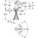 Змішувач для кухні з висувним виливом Grohe Eurosmart (30305000)