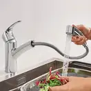 Змішувач для кухні з висувним виливом Grohe Eurosmart (30305000)