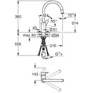 Змішувач для кухні з висувним виливом Grohe Eurostyle Cosmopolitan (31126004)