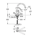 Grohe BauLoop New Смеситель для кухни, хром (31232001)
