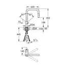 Набор Grohe смеситель для кухни с выдвижным изливом Minta 32322DC2 + полка для полотенец Selection 41066000 (32322DC241066000) фото 3 Aquada.com.ua