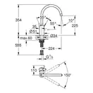 Grohe Eurosmart Cosmopolitan Смеситель для кухни, хром (32843002)