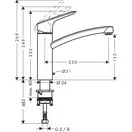 HANSGROHE Смеситель для кухни, однорычажный (steel optic) MySport M (13861800) фото 2 Aquada.com.ua