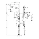 Смеситель для кухни Hansgrohe Metris (цвет - хром) (14820000) фото 4 Aquada.com.ua