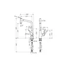 Смеситель для кухни Hansgrohe Metris (цвет - сталь) (14820800) фото 2 Aquada.com.ua