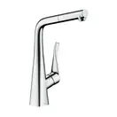 Змішувач для кухні Hansgrohe Metris M71 320 1jet з витяжним зливом, хром (14821000)