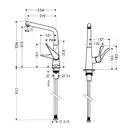 Смеситель для кухни Hansgrohe Metris (цвет - хром) (14822000) фото 2 Aquada.com.ua