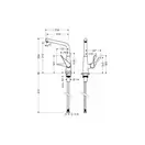 Смеситель для кухни Hansgrohe Metris (цвет - сталь) (14822800) фото 2 Aquada.com.ua