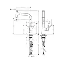 HANSGROHE Смеситель для кухни 240, однорычажный, с выдвижным изливом Metris Select (14857000) фото 2 Aquada.com.ua
