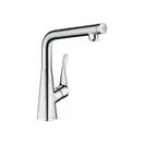 Смеситель для кухни, однорычажный Hansgrohe Metris Select (цвет - сталь) (14883800) фото 1 Aquada.com.ua