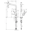 Hansgrohe Metris Select 320 Смеситель для кухни, хром (14884000)