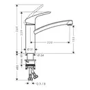 Hansgrohe Focus E Смеситель для кухни, хром (31806000)
