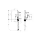 Смеситель для кухни Hansgrohe Focus 280 (цвет - сталь) (31817800) фото 2 Aquada.com.ua