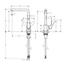 Hansgrohe Focus 280 Смеситель для кухни, нерж. сталь (31817800)