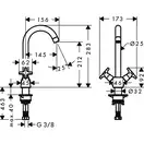 Змішувач для кухні Hansgrohe Logis Classic (71285000)