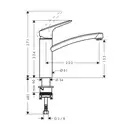 Смеситель для кухни Hansgrohe Logis 160 1jet, хром (71832000)