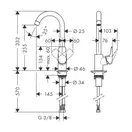 Hansgrohe Logis 260 Смеситель для кухни, хром (71835000)