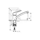 Смеситель для кухни, однорычажный Hansgrohe Logis (цвет - хром) (71837000) фото 2 Aquada.com.ua