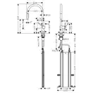 Смеситель для кухни Hansgrohe Talis M54 210 (цвет - хром), с вытяжным душем (72801000) фото 2 Aquada.com.ua