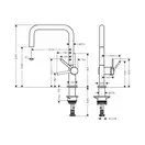 Hansgrohe Talis M54 U 220 Смеситель для кухни, стальной (72806800)