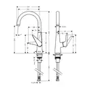 Смеситель для кухни, однорычажный Hansgrohe Talis S (цвет - хром) (72810000) фото 2 Aquada.com.ua