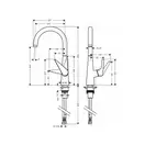 Hansgrohe Talis S 160 Кухонный смеситель, хром (72810000)