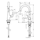 Змішувач для кухні Hansgrohe Talis 220 1Jet, хром (72814000)