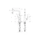 Смеситель для кухни Hansgrohe Metris Select S (цвет - сталь) (72821800) фото 2 Aquada.com.ua